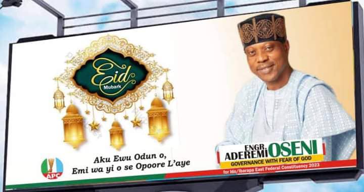 Eid El Kabir Oseni Felicitates With Muslim Faithful Expresses Hope